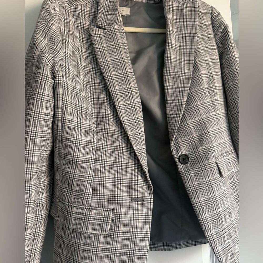 A New Day- Black, grey and white blazer